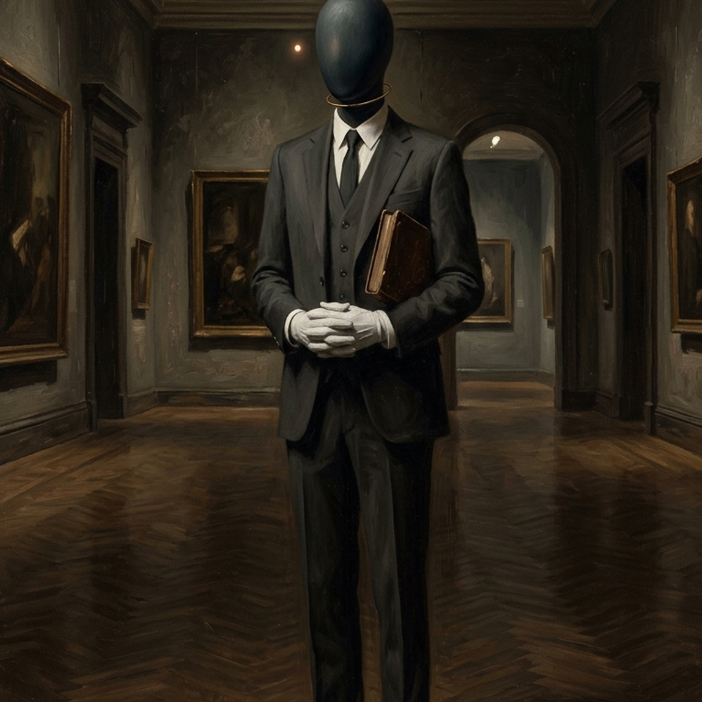 The Curator, full figure